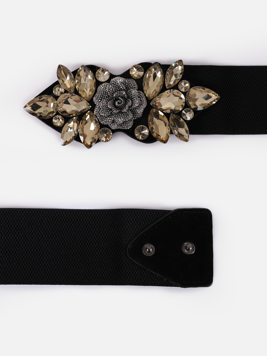 YouBella Women Fashion Jewellery Stylish and Trendy Design Stretchable Black Waist Belt  for Women and Girls